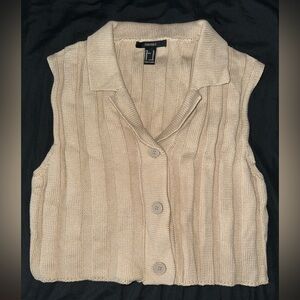 NWOT Forever 21 Tan Knit Vest Sz. XL